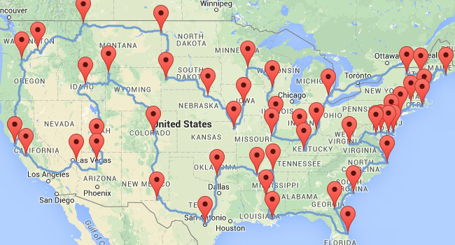 americanRoadTrip road time asymmetric optaplanner