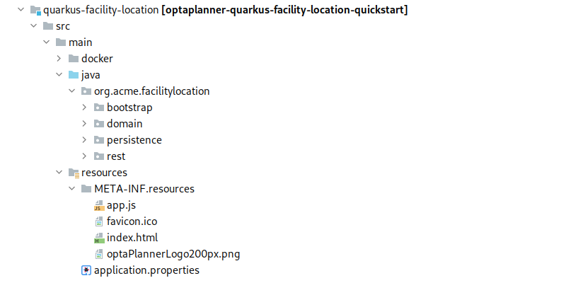 Quickstart project structure