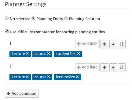 Difficulty comparator