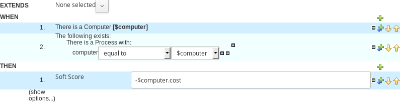 Guided rule editor